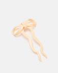 Bow Hairpin in Small Cream