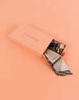 "Modular" Silk Skinny Scarf - Green