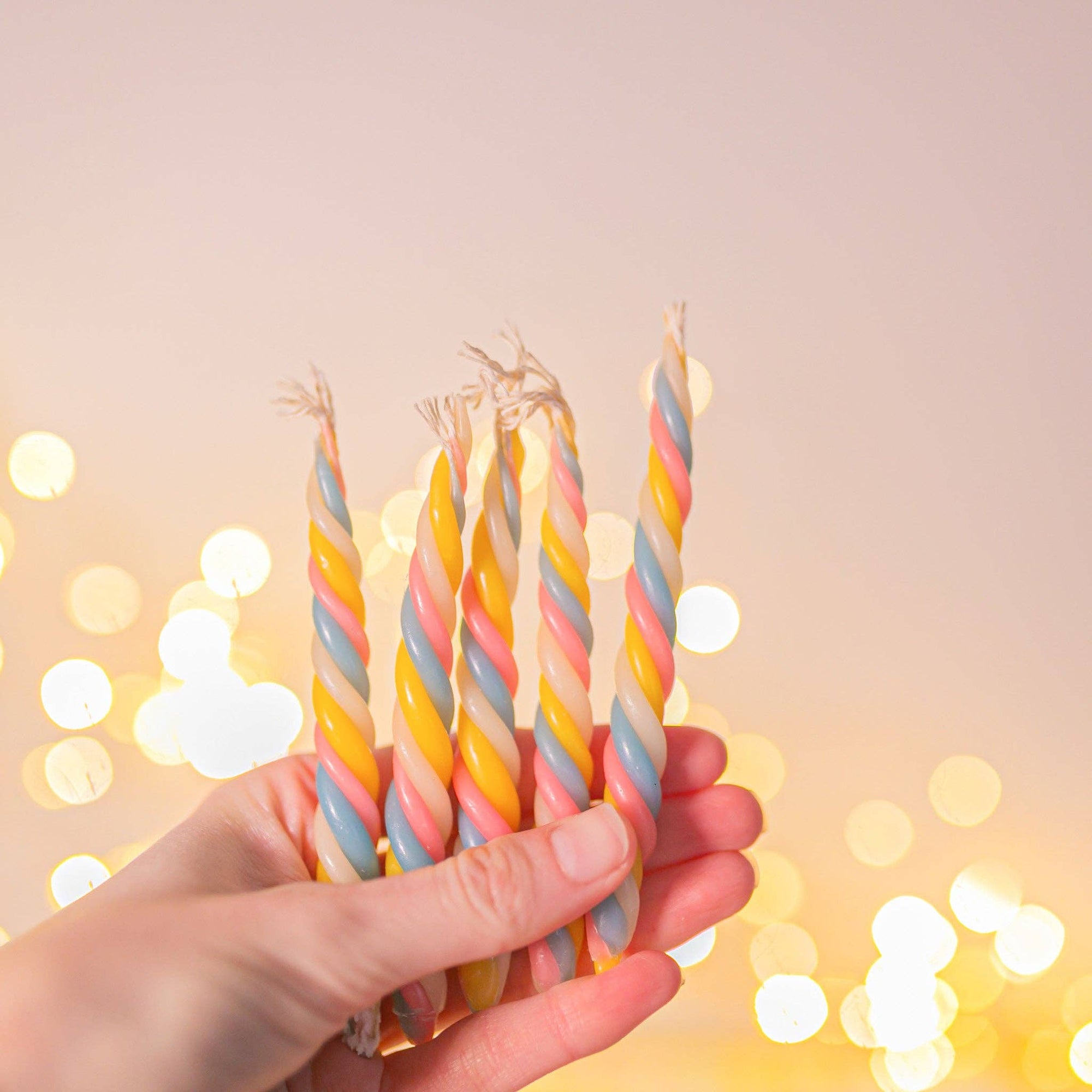 Twisted Marshmallow Candles