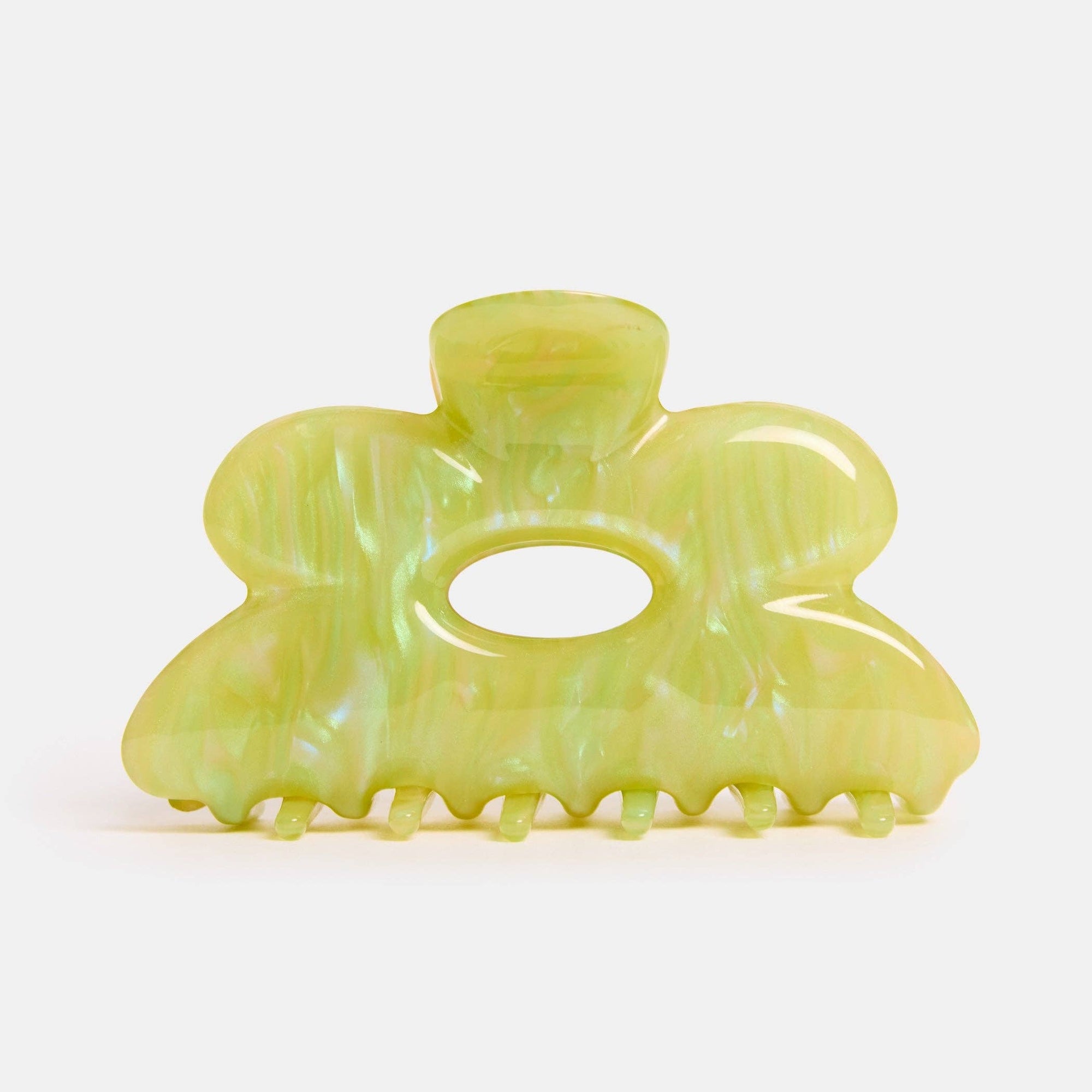 Flower Claw in Jade Swirl