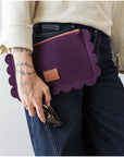 Deco Edge Felt Pouch _ Aubergine Sienna