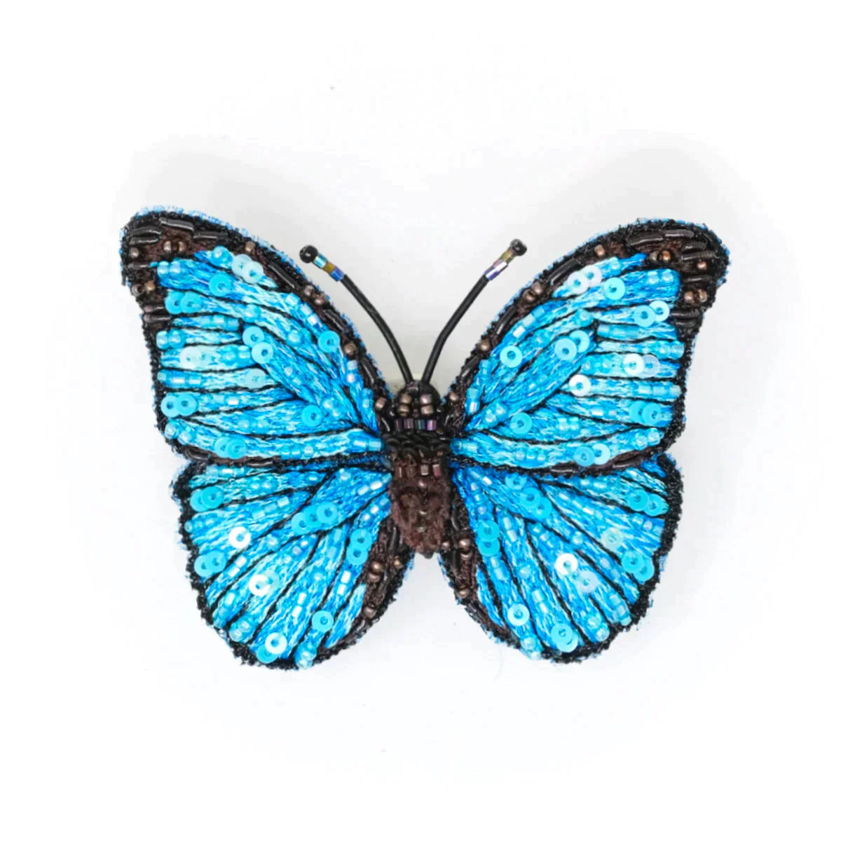 Blue Morpho Brooch