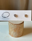 EL026-10 Hammered Rounded Rectangle Studs
