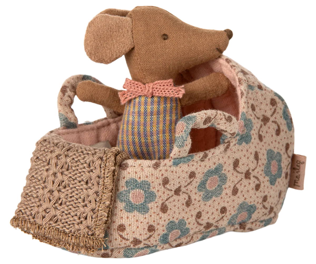 Carry Cot, Baby Mouse - Rose