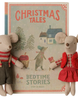 Christmas twin mice, Little sister and brother in book