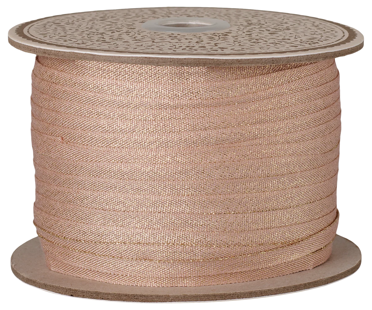 Ribbon, W: 6 mm :  Rose/Gold 200m