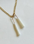 Thread Simple Necklace GF WHITE