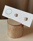 EL026-10 Hammered Rounded Rectangle Studs