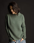 Cashmere Shaker Pullover - Sage