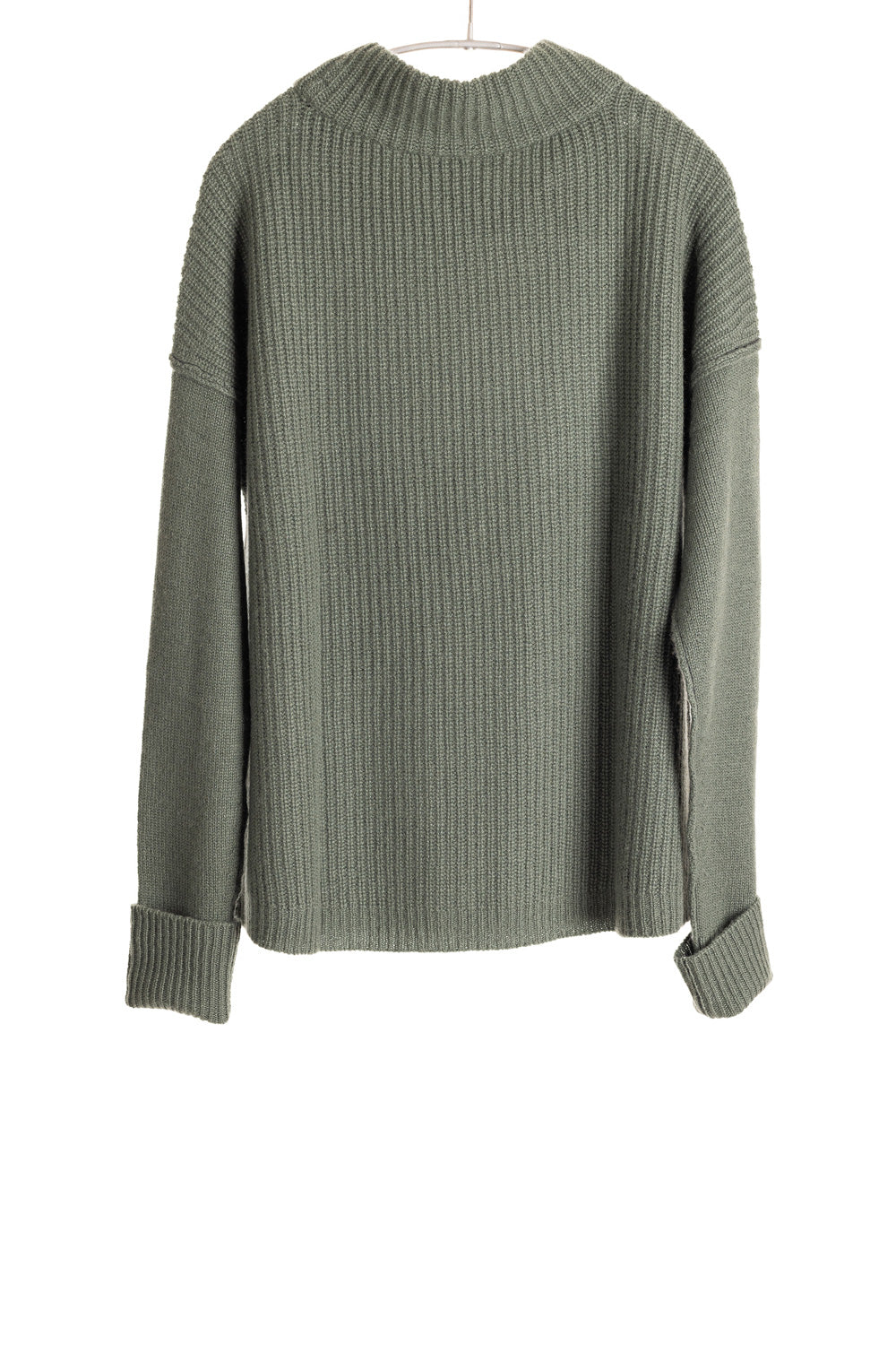 Cashmere Shaker Pullover - Sage