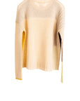 Dreamy Cashmere Block Crew - Beige/Turmeric