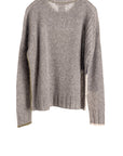 Dreamy Cashmere Block Crew - Thunder/Moss