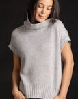 Cashmere Mock Pullover - Lt. Heather Grey