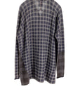 Cashmere Plaid Shirt - Navy/Thunder