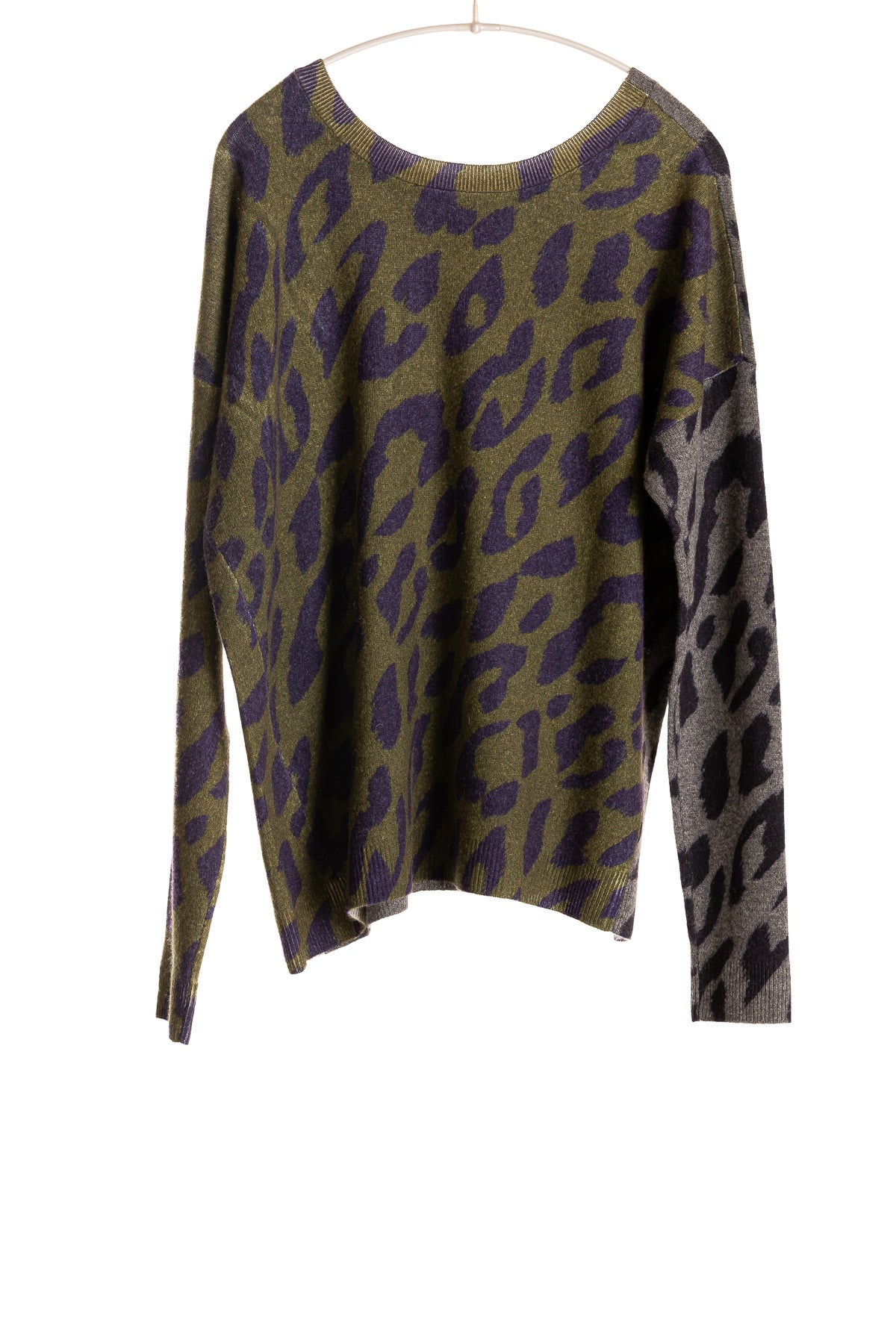 Reversible Leopard Pullover THUNDER/FOREST