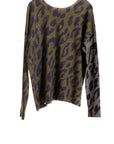 Reversible Leopard Pullover THUNDER/FOREST