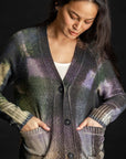 Painted Plaid Cardigan LILAC