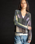 Painted Plaid Cardigan LILAC