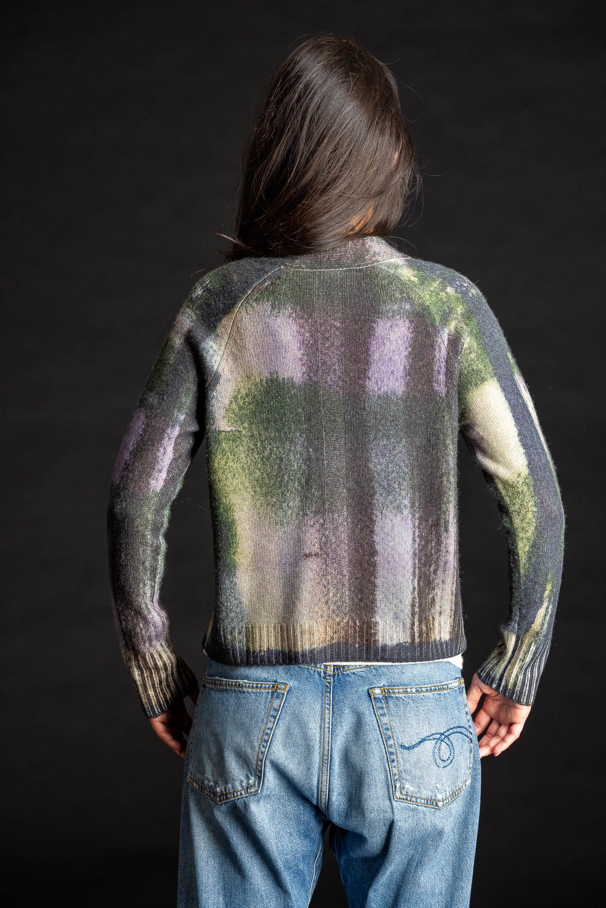 Painted Plaid Cardigan LILAC