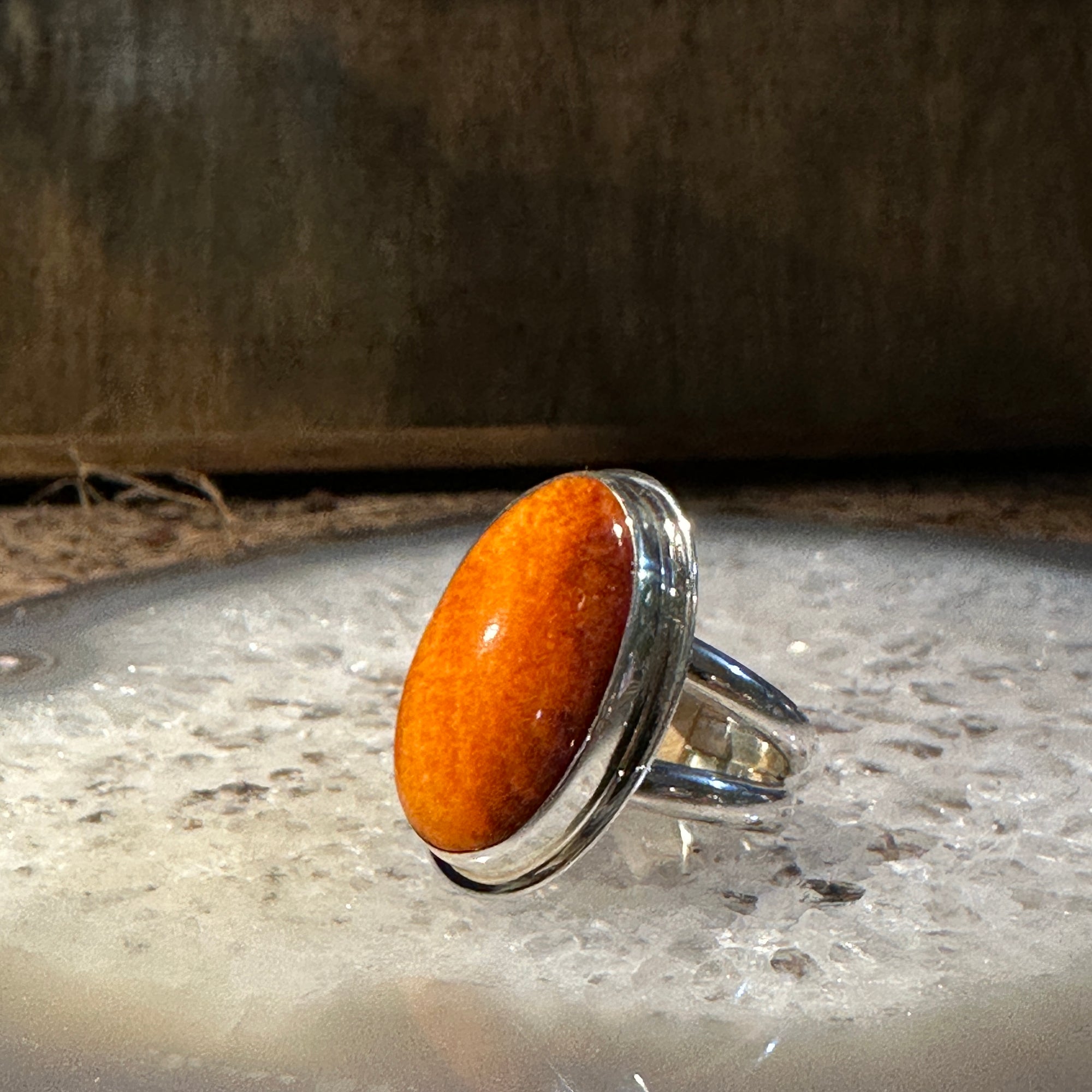 Spiney Oyster Shell Ring - Oval size 7