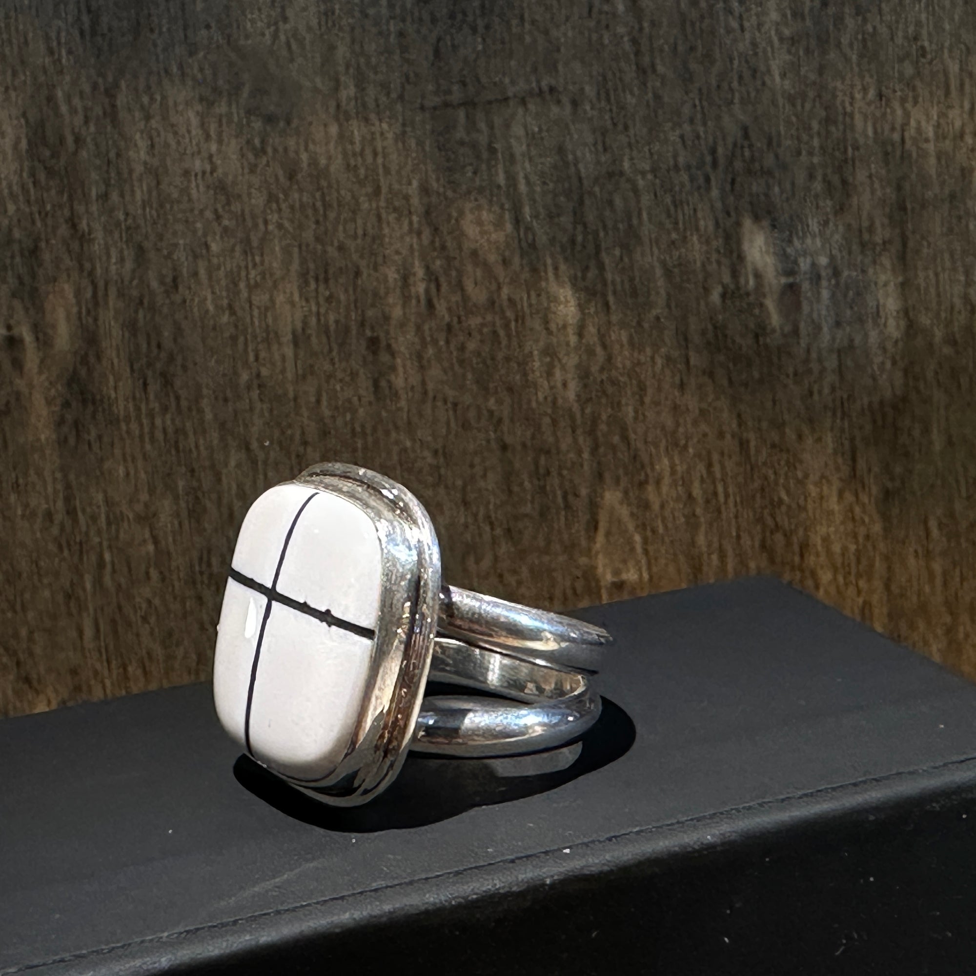 White Buffalo SS Ring - Square
