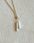 Thread Simple Necklace GF WHITE