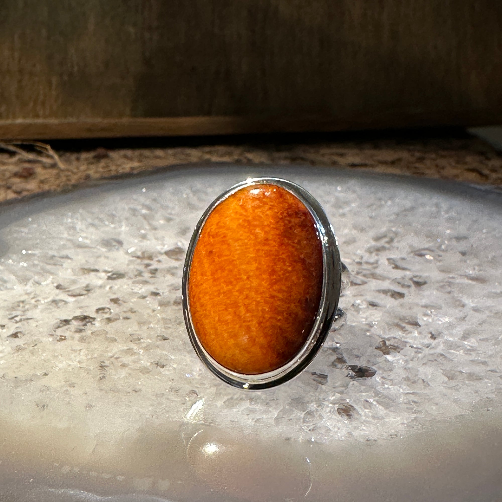 Spiney Oyster Shell Ring - Oval size 7
