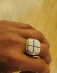 White Buffalo SS Ring - Square