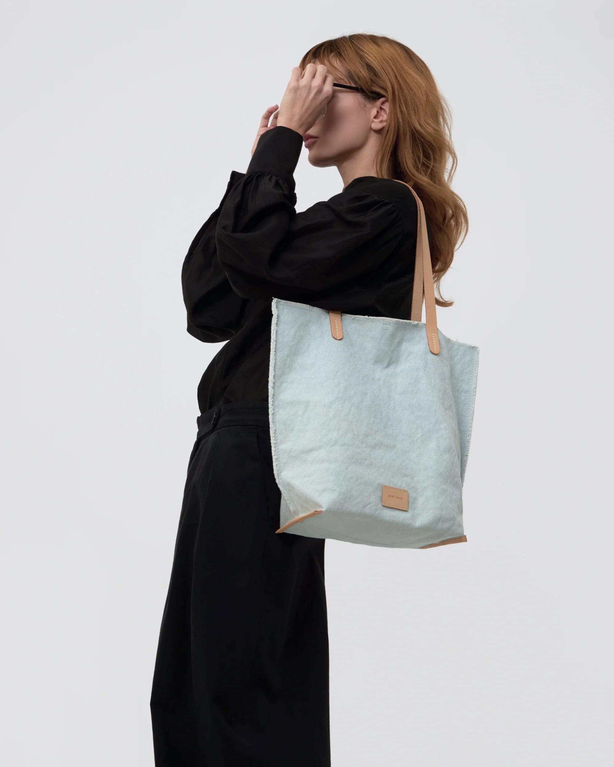 Hana Canvas Tote - Mist Vachetta