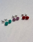 Rose Studs - Silver