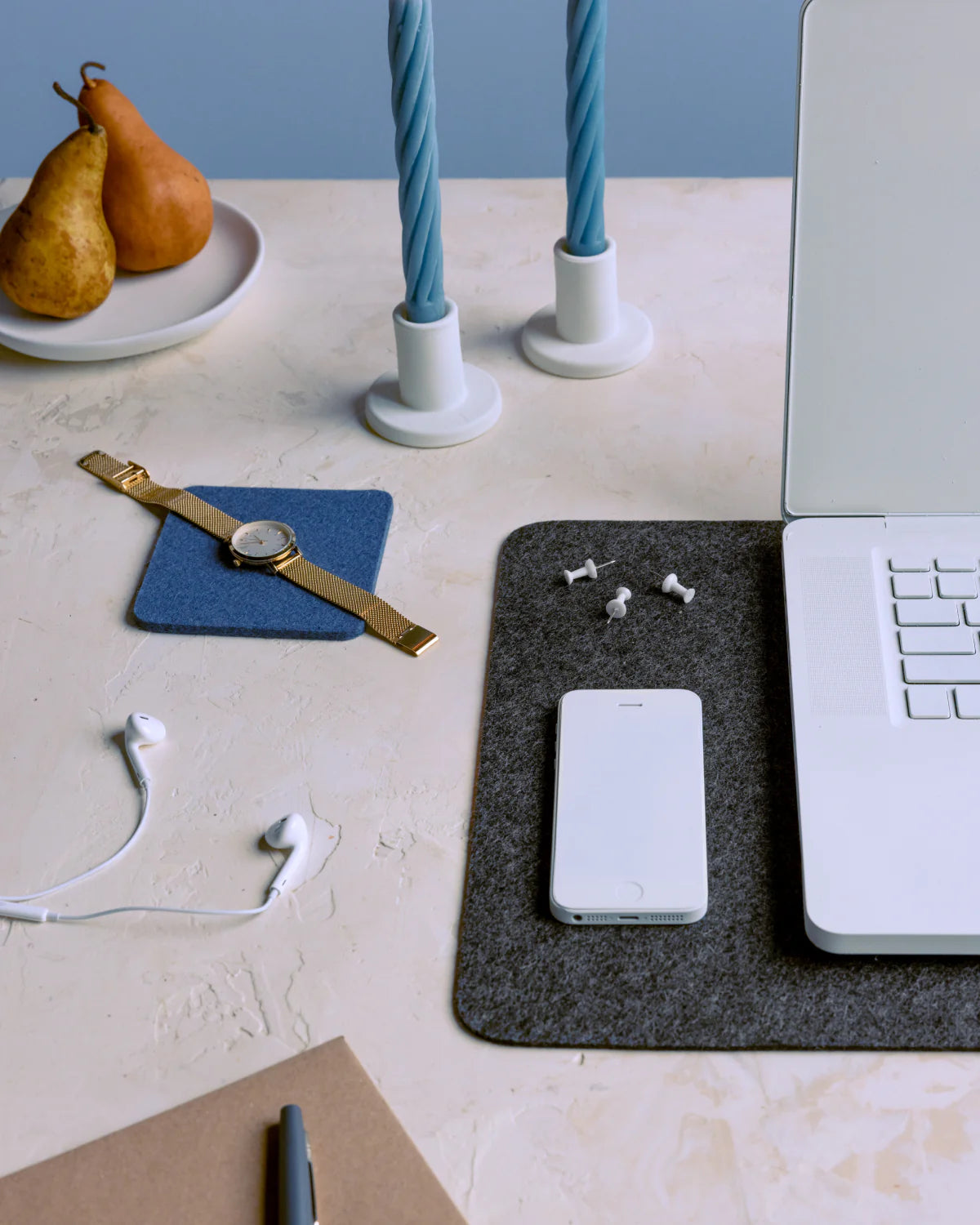 Mosen Medium Felt Desk Pad - CHARCOAL