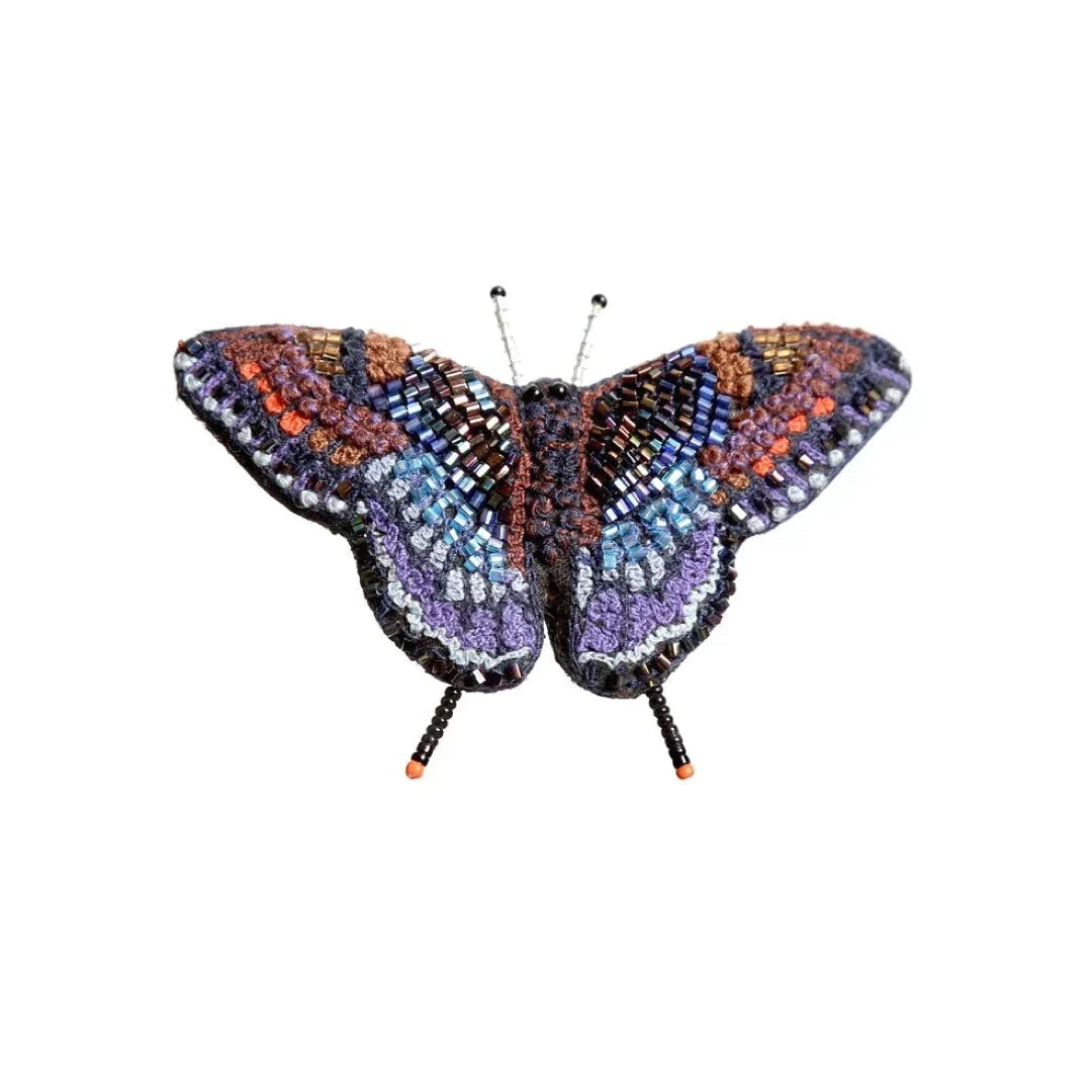 Red Spotted purple Butterfly Brooch