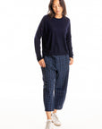 S405 L/S Relaxed Crew - Navy