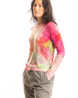 S446P Painted Crew L/S - Rose