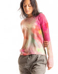 S446P Painted Crew L/S - Rose