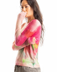 S446P Painted Crew L/S - Rose
