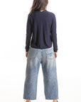 S447 One Button Cardigan - Navy