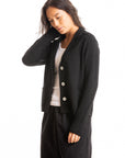 S448B Three Button Jacket - Black