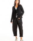 S448B Three Button Jacket - Black