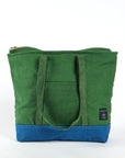 Small Zipper Tote - Pine/Ocean