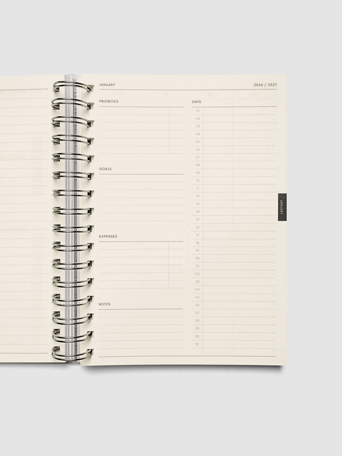 Weekly Horizontal Spiral Notebook | 2026-2027 Academic Year