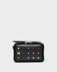 Benji Micro Crossbody Black Leather Bag - Studs Pattern