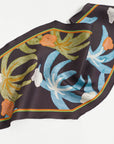 "Ethereal Mirage" Silk Diamond Neckerchief - Dark Brown
