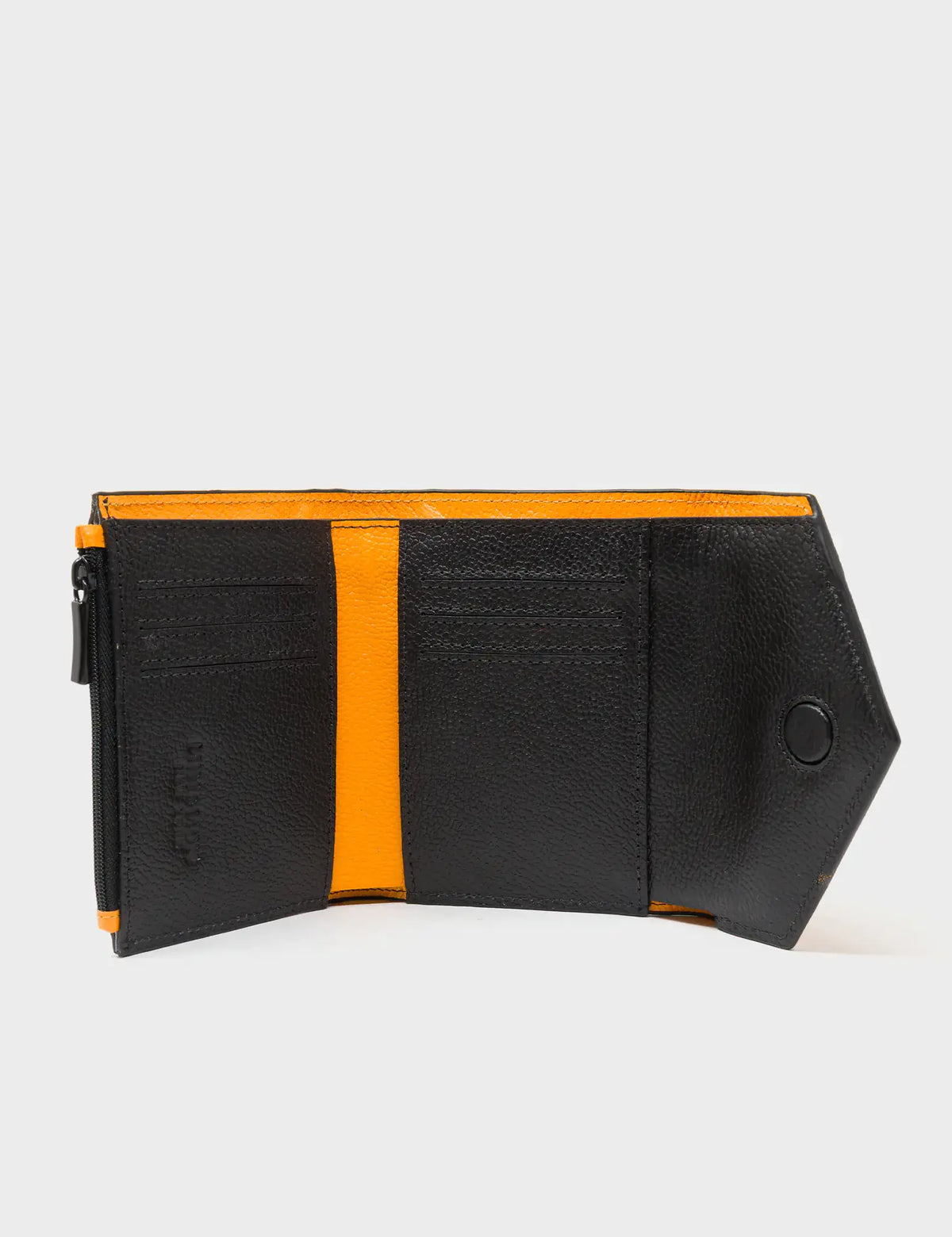 Fiona Flamingo Orange and Cream Leather Wallet - All Over Eyes Design