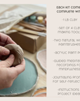 Meditative Art Clay Kit + Self-Care Meditations and Projects