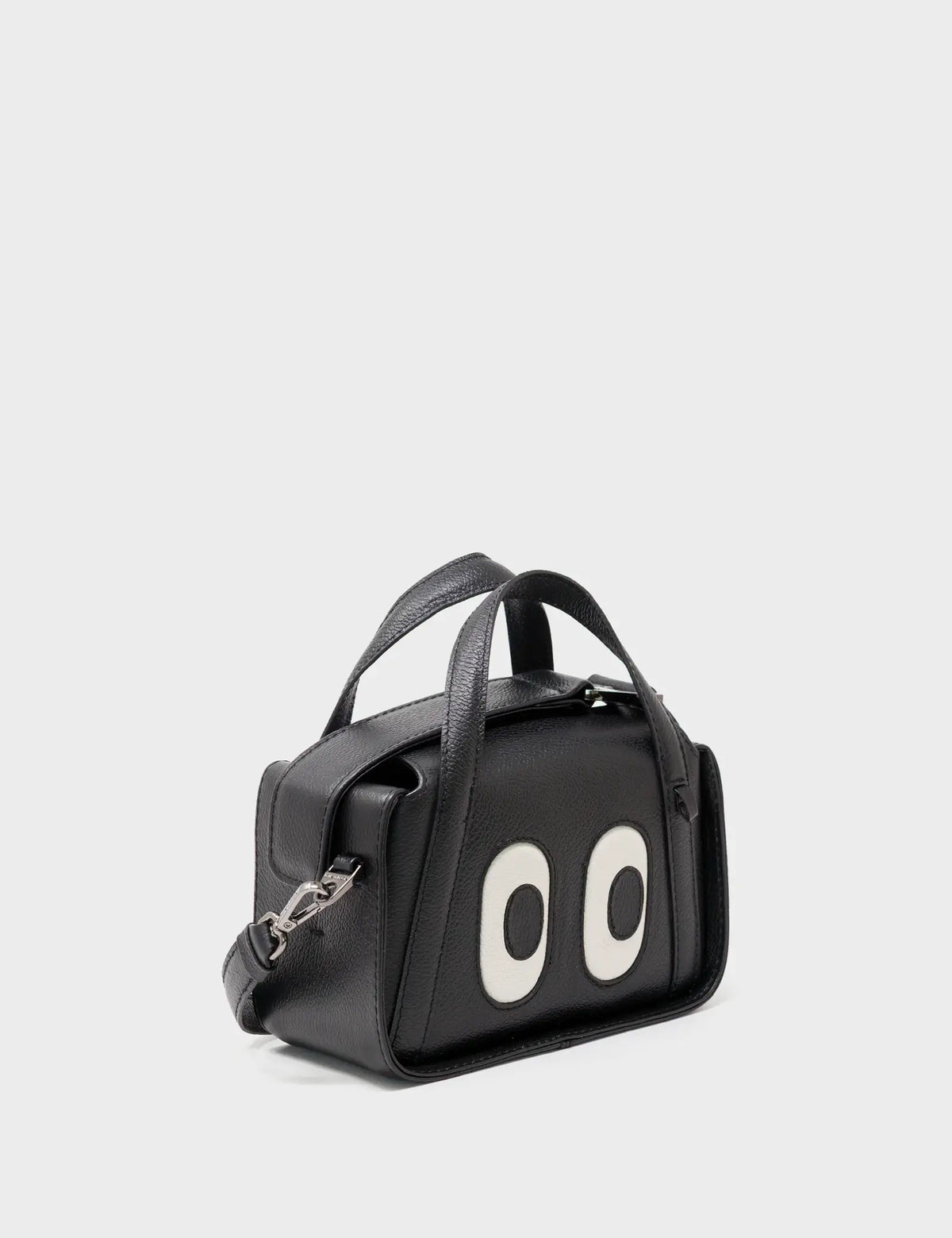Benji Micro Crossbody Black Leather Bag - Look Up