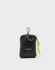 Florence Pouch Charm - Taos Taupe Leather Keychain Retro Tiger Embroidery