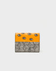 Fiona Flamingo Orange and Cream Leather Wallet - All Over Eyes Design