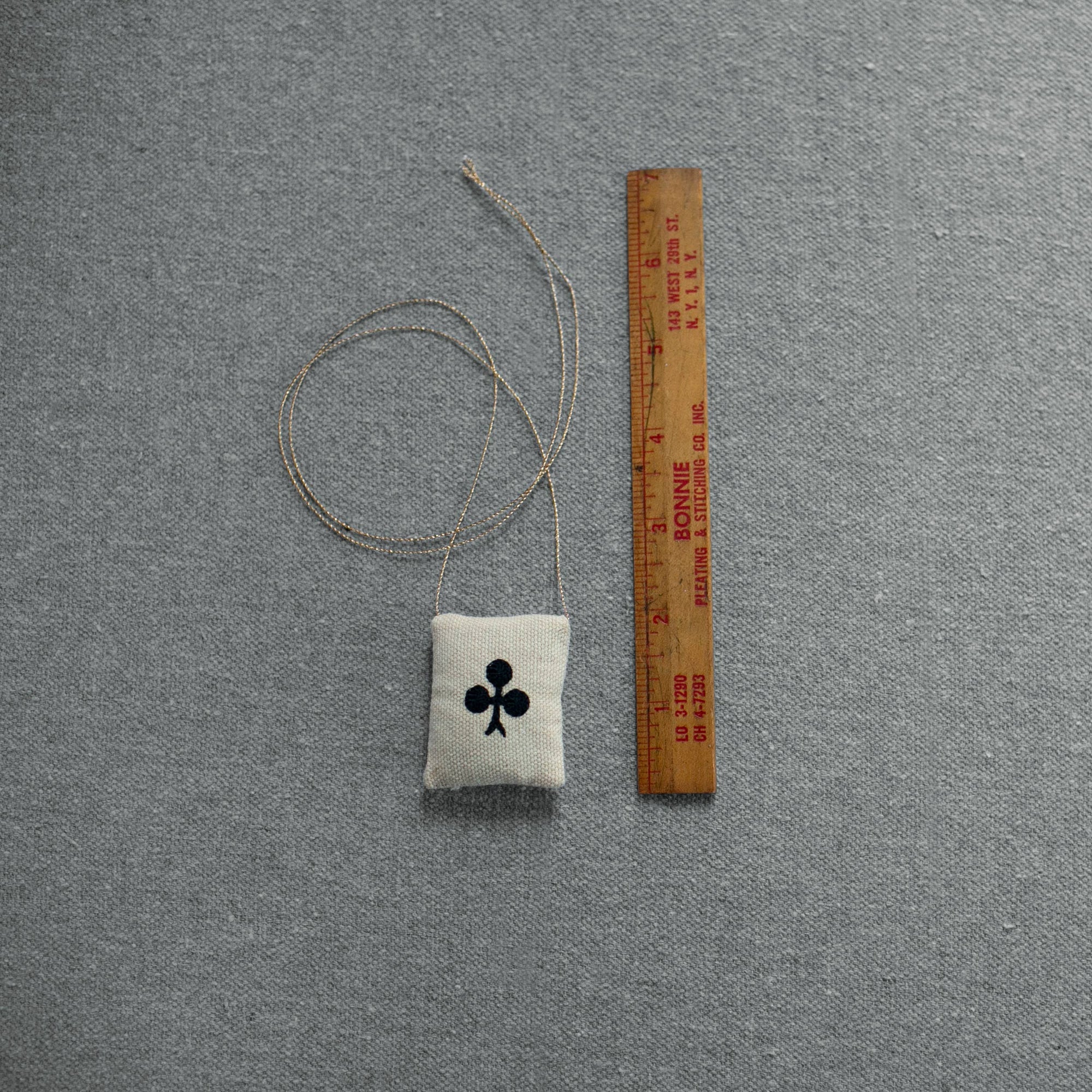 Club Necklace, Lavender Filled, Cotton