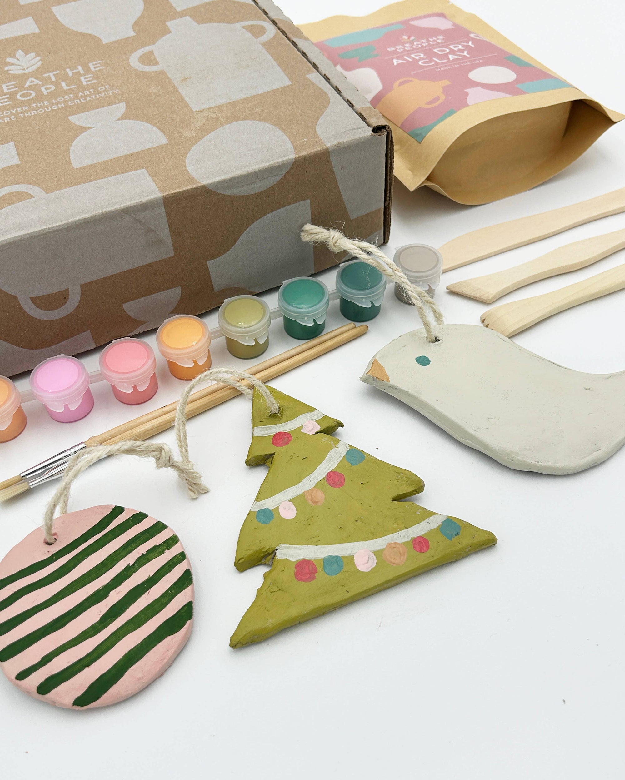 Holiday Ornaments Clay Making Activity Kit- Clay Kit for One